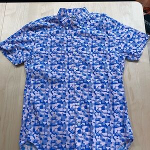 Bonobos Blue and Pink Geometric Men's Shirt
